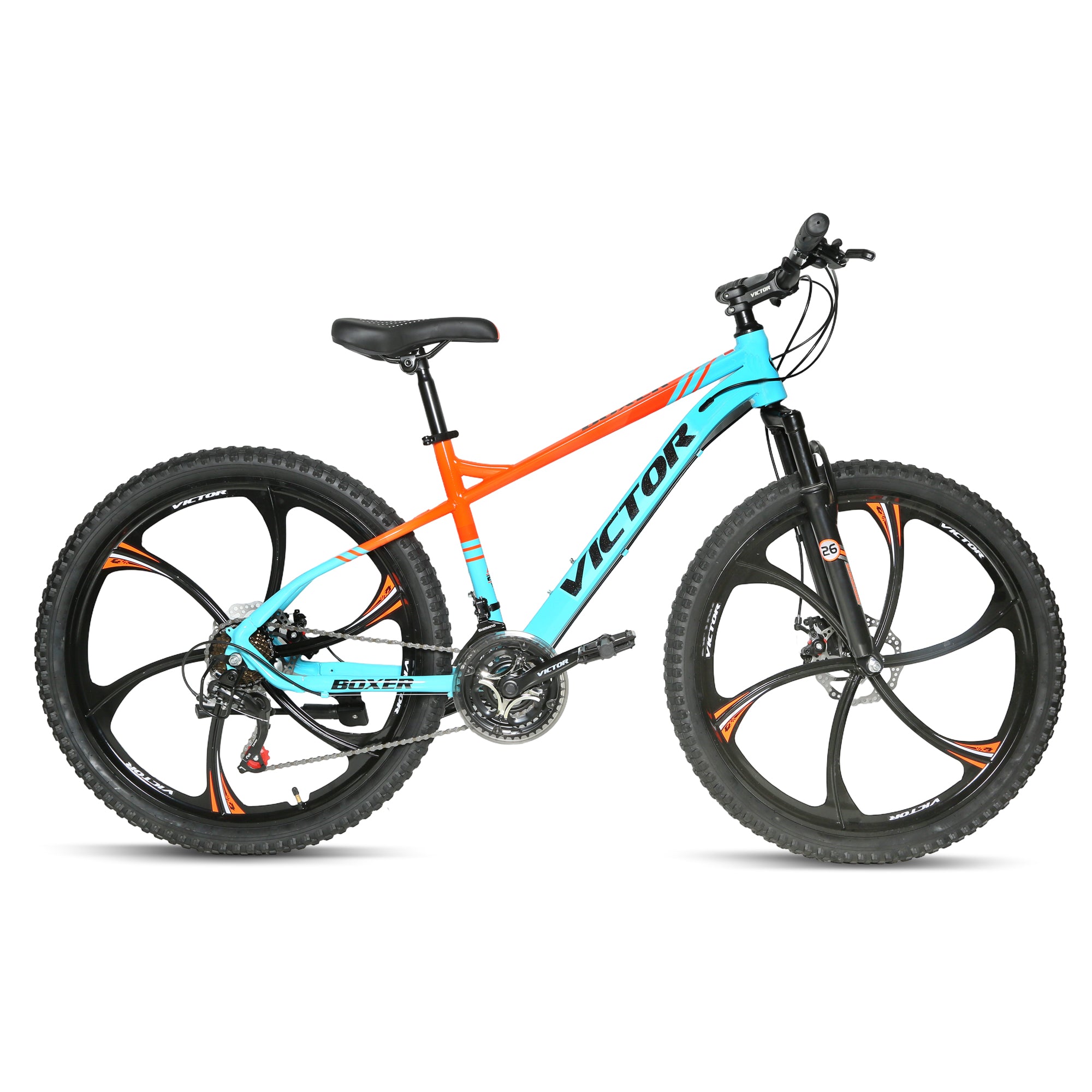 Derak 26-inch Victor Alloy Rim New Addition Youth/Adult Mountain Bike, 7-21 Speeds turnary By DerakBikes (26, Orange)