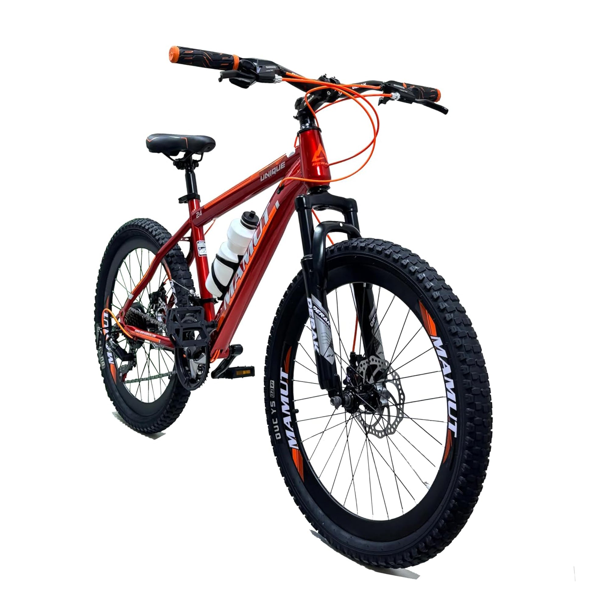 MAMUT - 26 inch Youth/Adult Mountain Bike, 7-21 Speeds turnery By DerakBikes (26, RED)