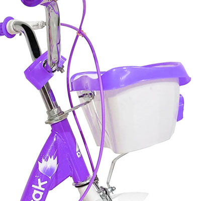 Kids Bicycle 12 Inch Princess Purple for baby girls with side wheels - DerakBikes