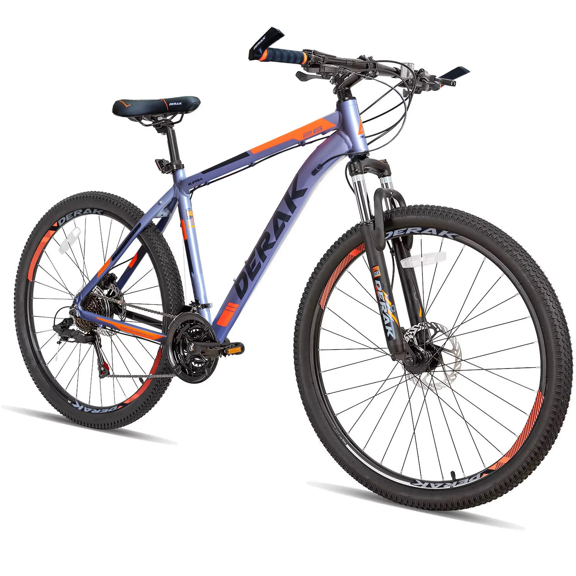 Supra 26-Inch Aluminum Frame Bicycle Disc, Suspension, 21-Speed (100% assembeled)