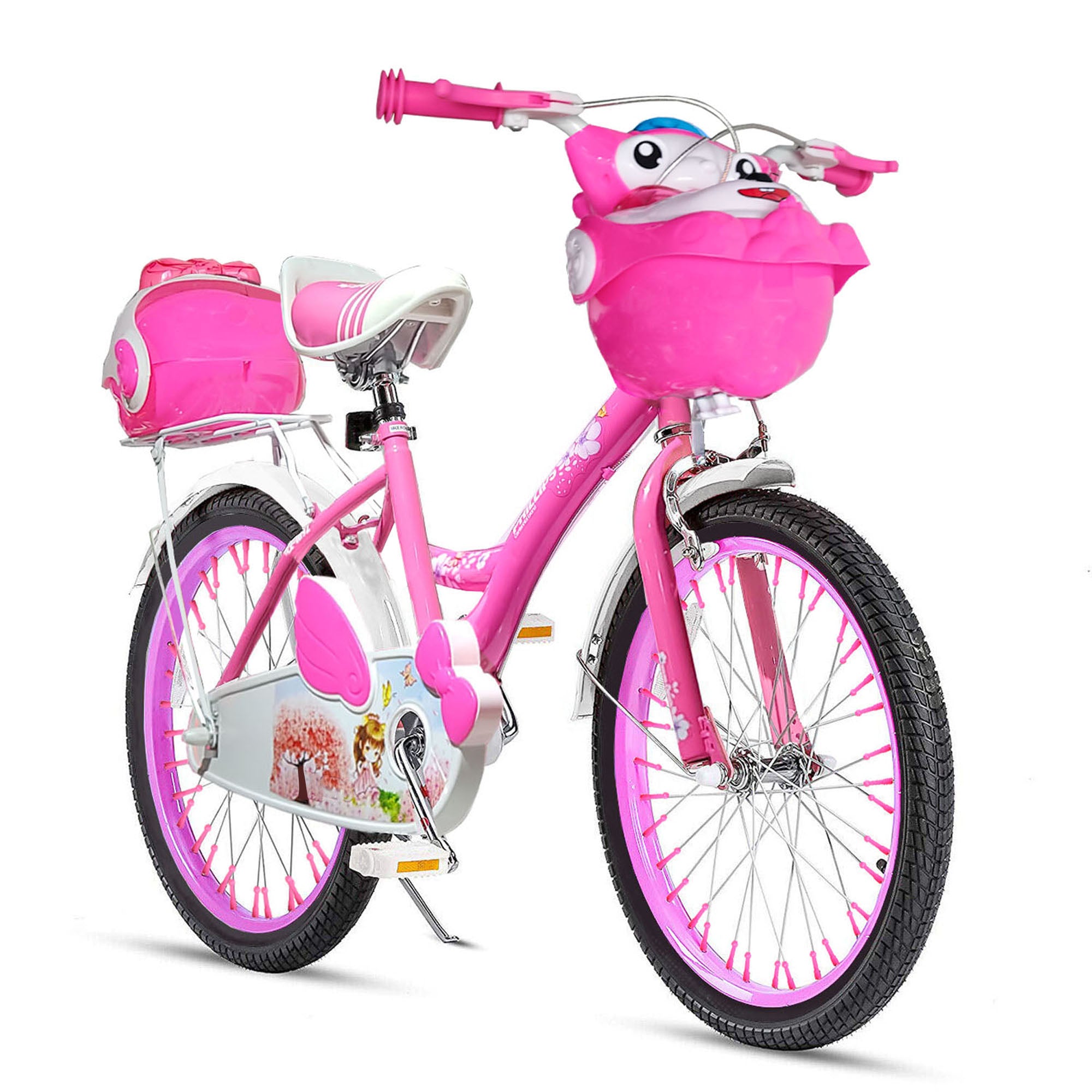 20 Inch Girls Bicycle With Rabbit Doll And Music For Years Up Pink, Purple