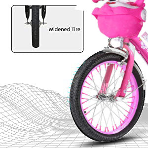 20 Inch Girls Bicycle With Rabbit Doll And Music For 7 Years & Up Pink, Purple