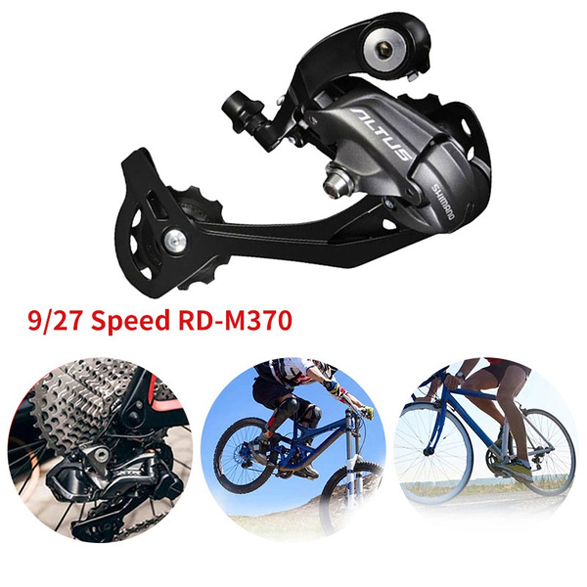 SHIMANO ALTUS M370 9 Speed Rear Derailleur - DerakBikes