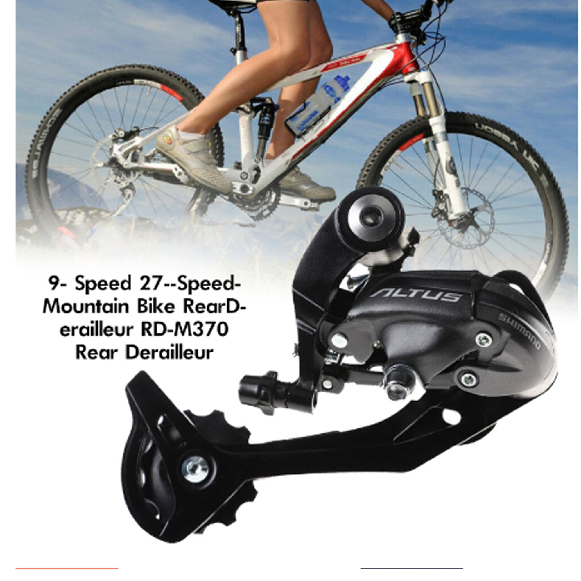 SHIMANO ALTUS M370 9 Speed Rear Derailleur - DerakBikes