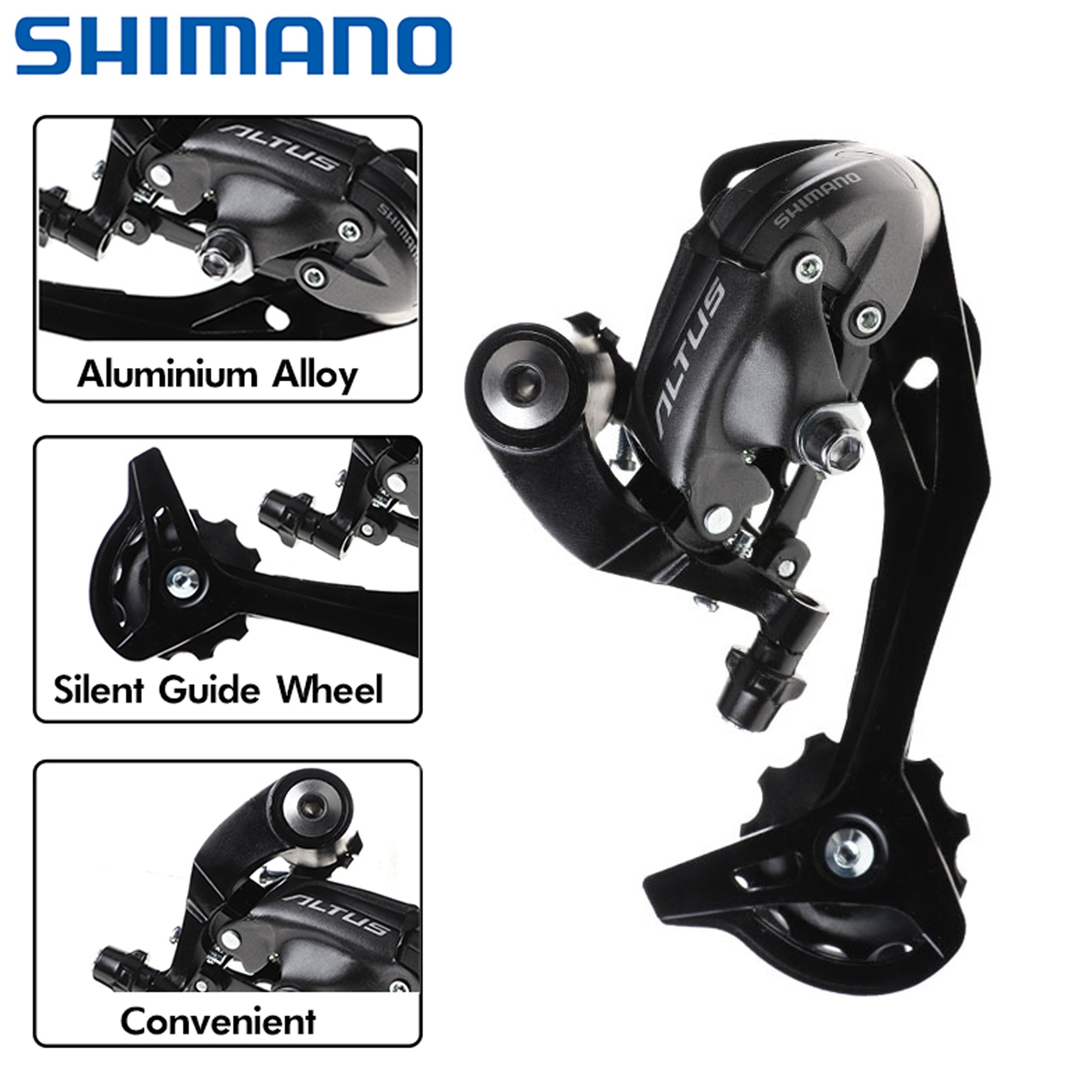 SHIMANO ALTUS M370 9 Speed Rear Derailleur - DerakBikes