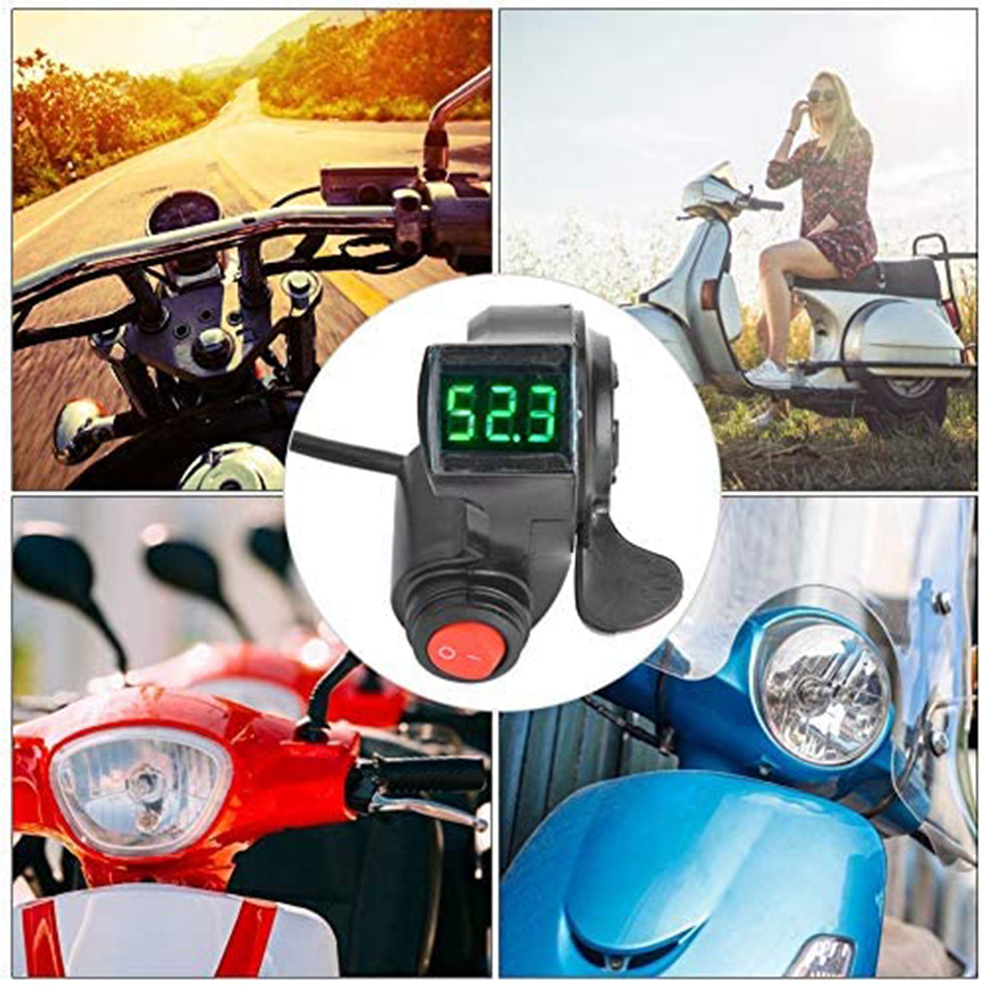 E-Bike Thumb Throttle Finger Accelerator Digital Battery Voltage-DerakBikes