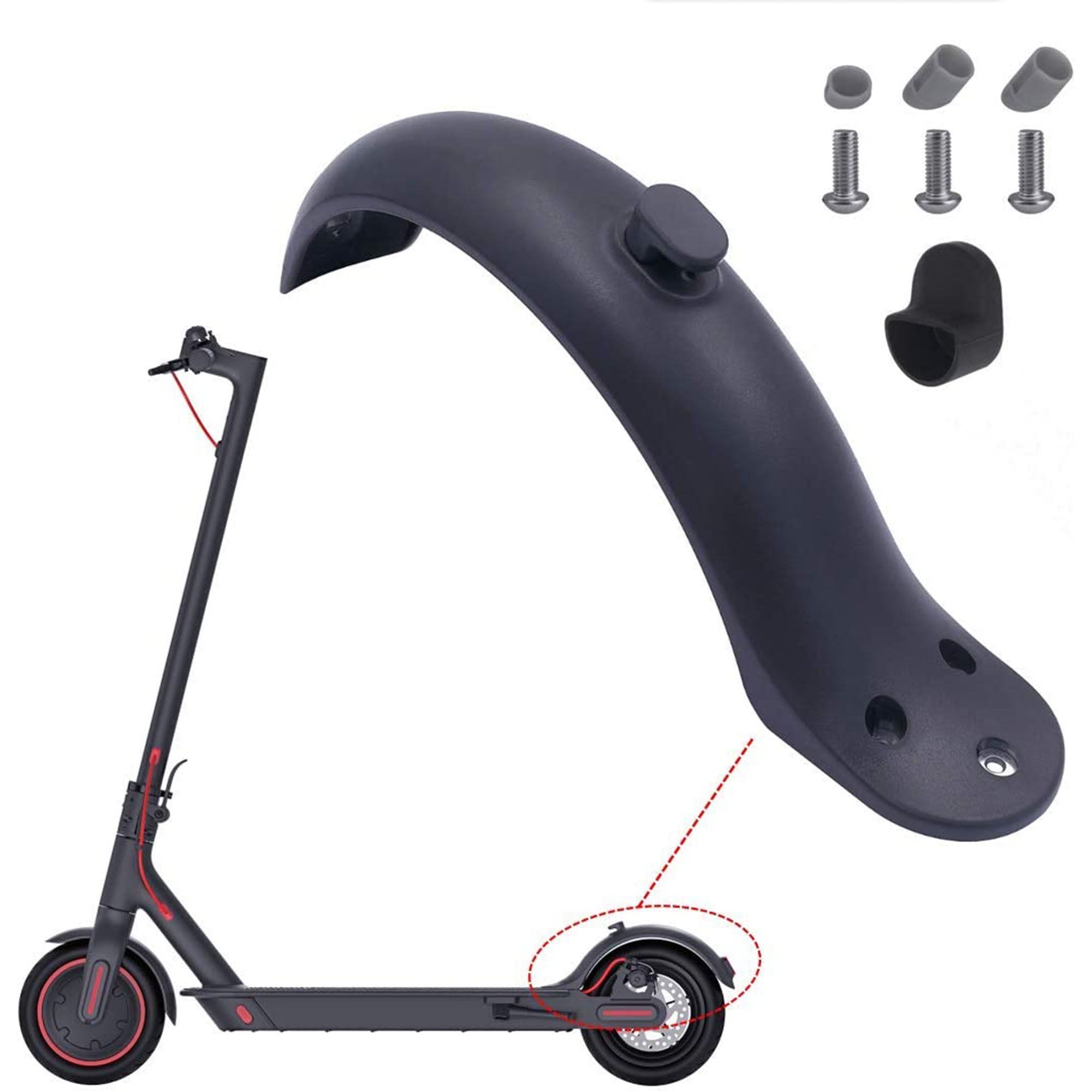 Rear Fender Mudguard for Kcq, Xiaomi M365 Scooter Replace Parts