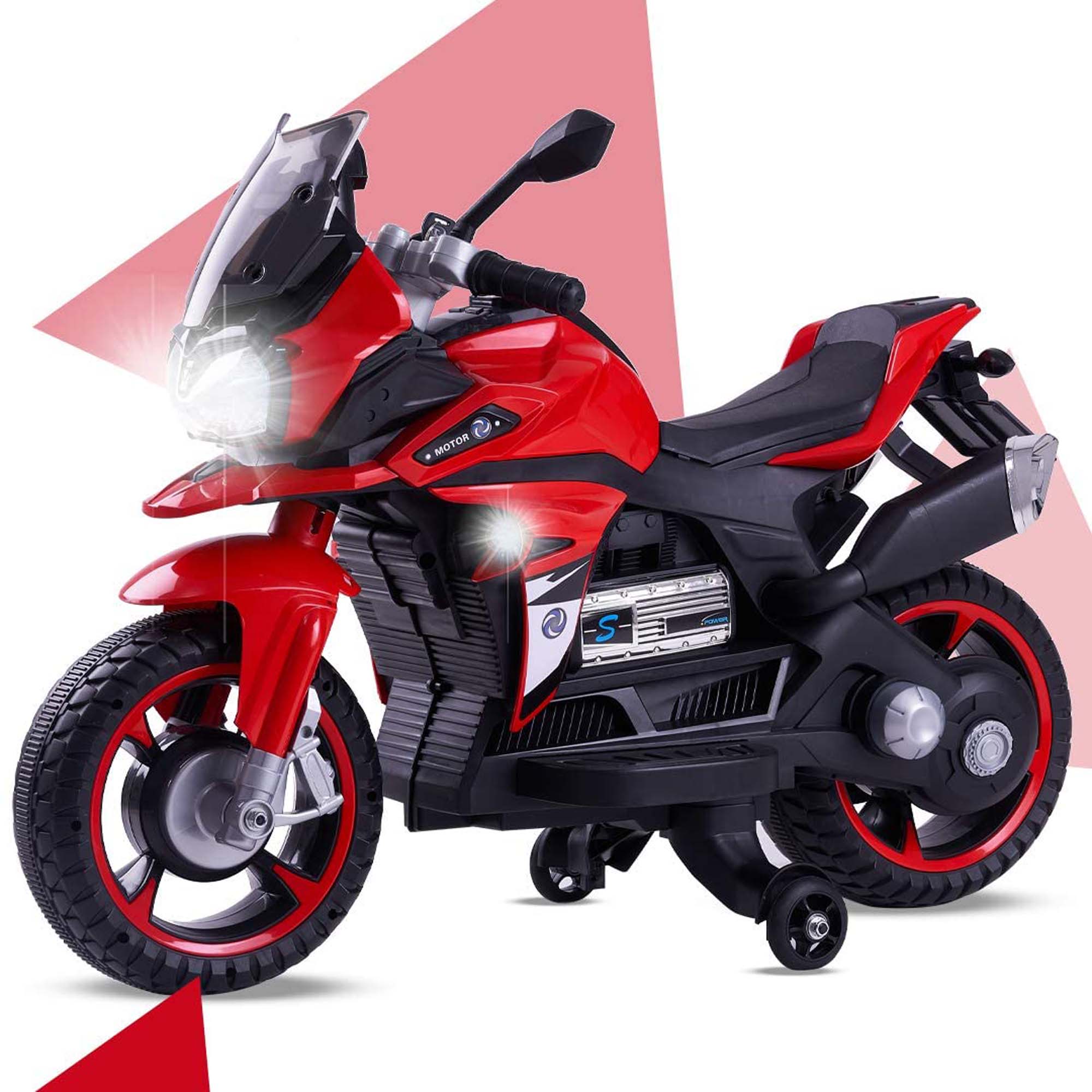 Ride On Electric Bike Kids NEL-R800GS Hand Race Red