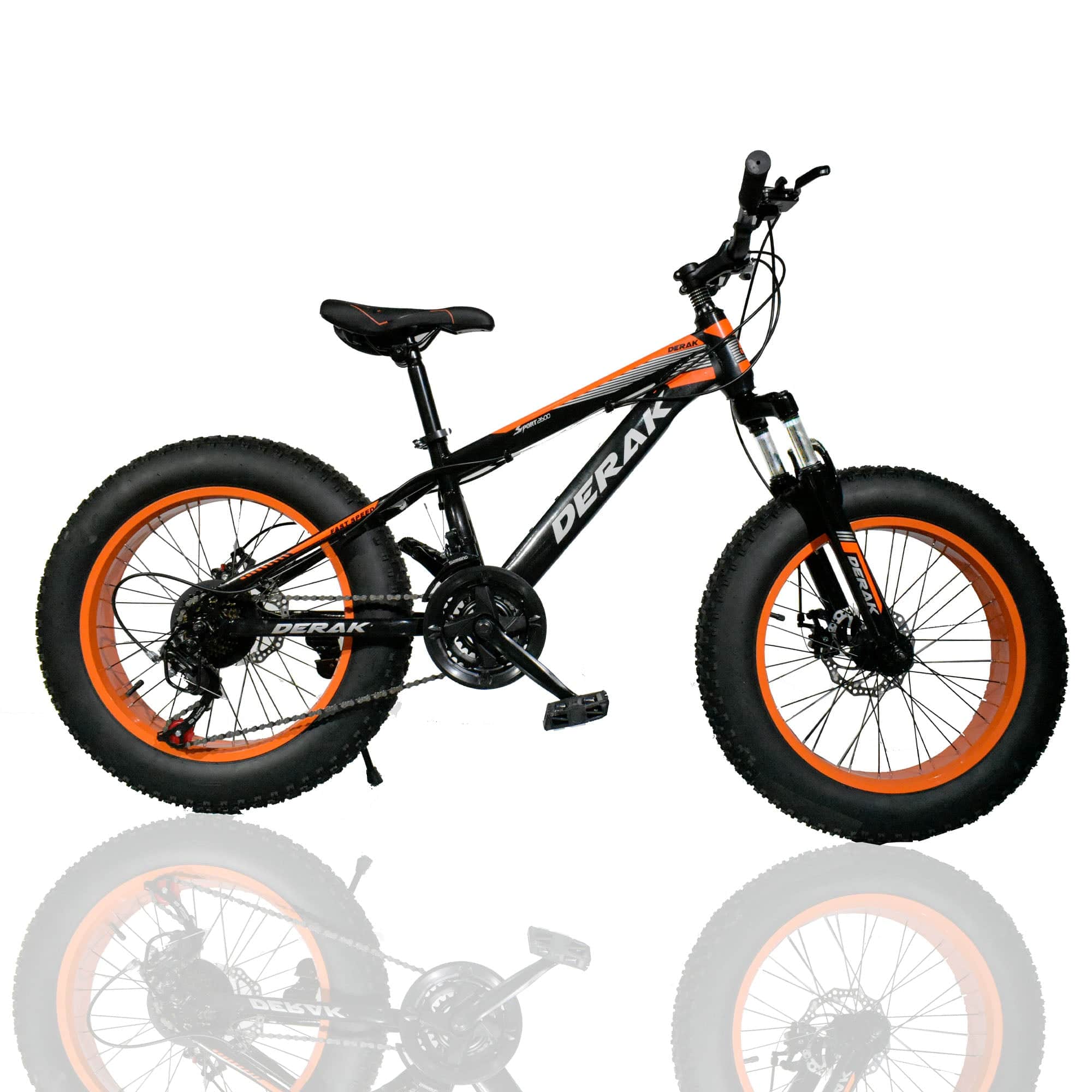 Fat Bike 20 Inch Full Shimano Black Orange - DerakBikes