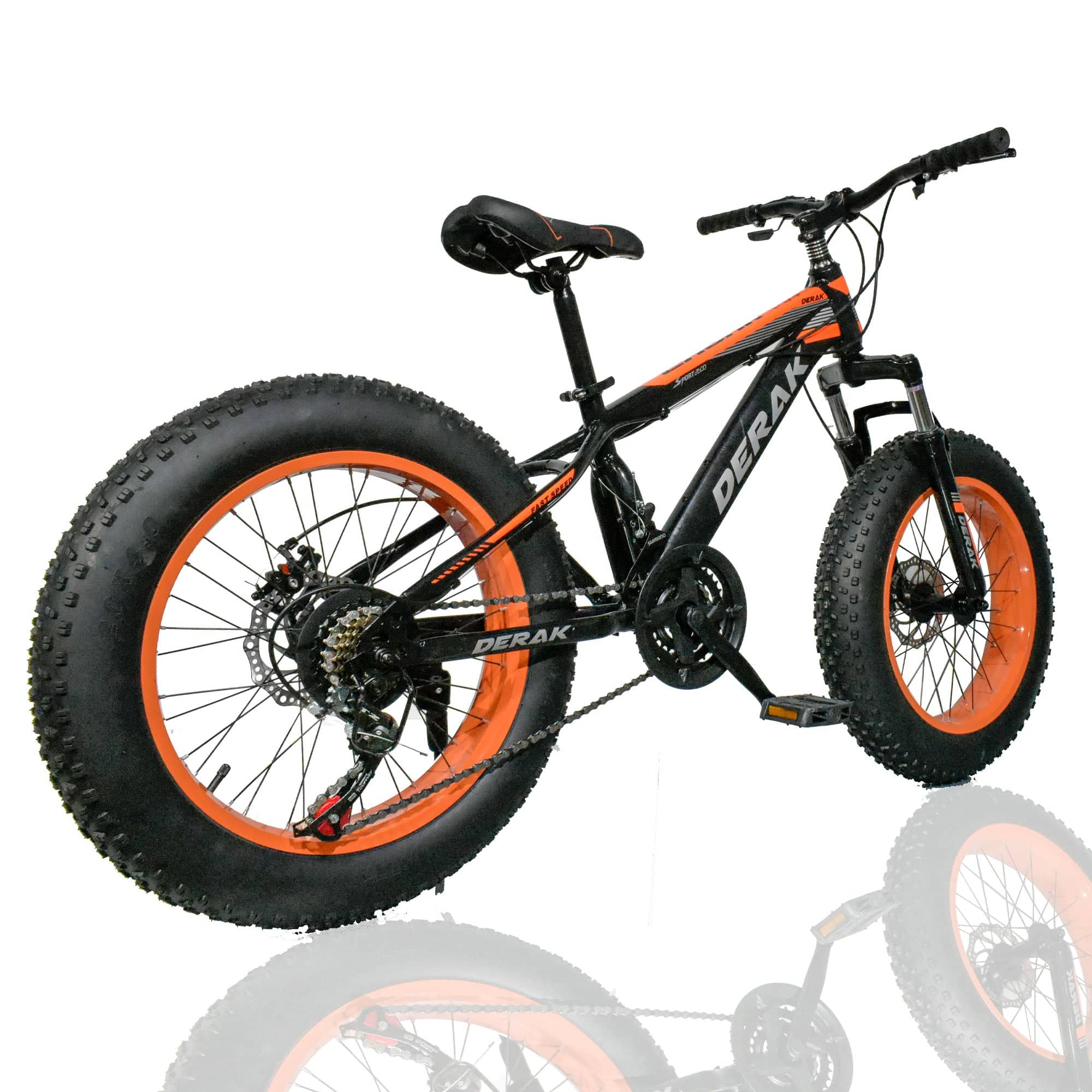 Fat Bike 20 Inch Full Shimano Black Orange - DerakBikes