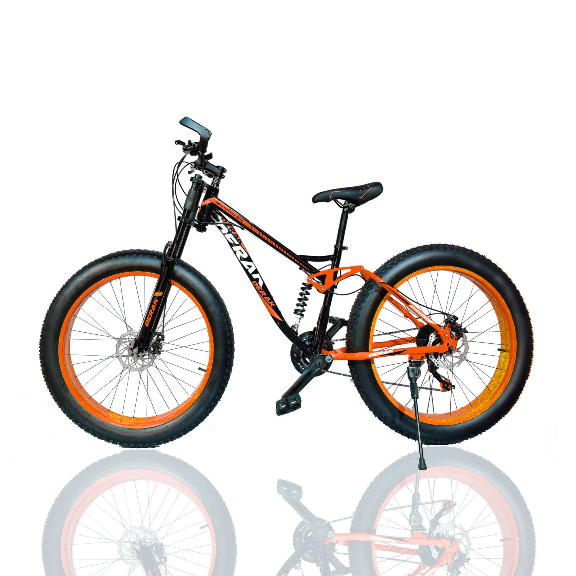 Fat Bike 26 Inch Dual Suspension Orange - DerakBikes