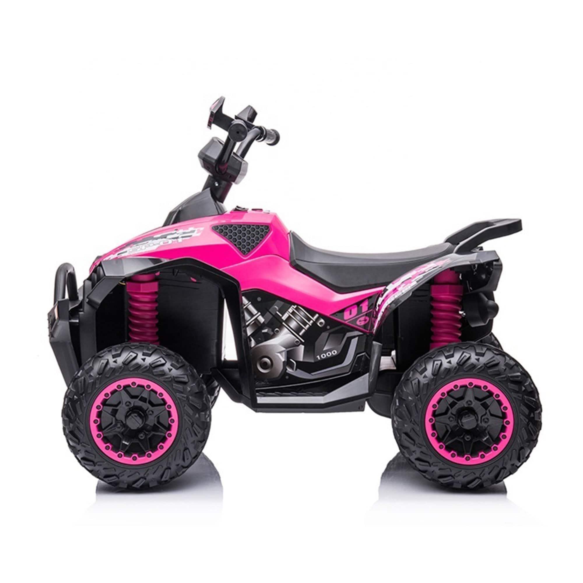 Pink quad 2025 bike 12v