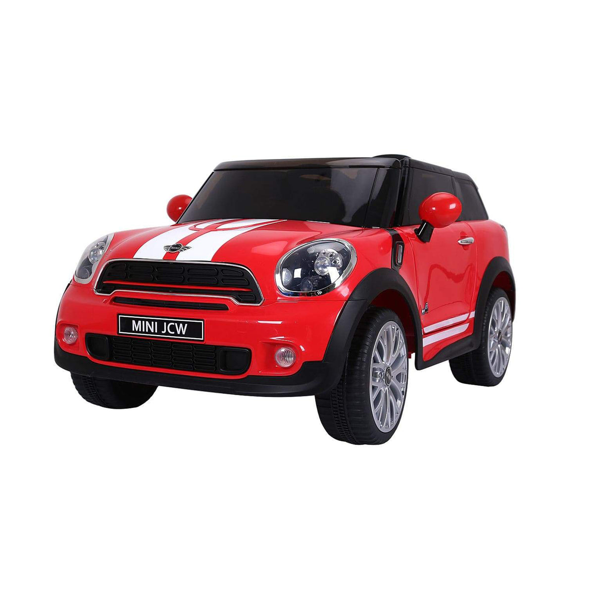 Ride On Electric Car Licensed Mini Cooper Kids Red - DerakBikes