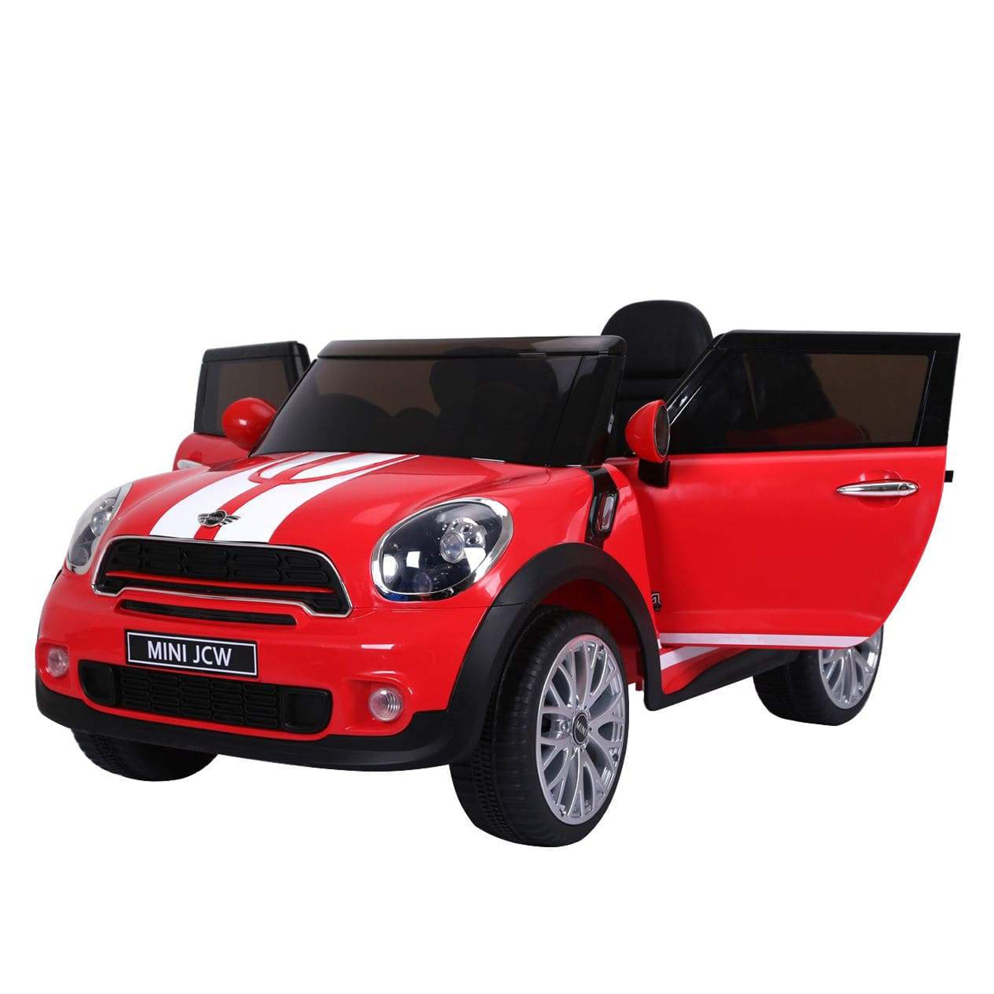 Ride On Electric Car Licensed Mini Cooper Kids Red - DerakBikes