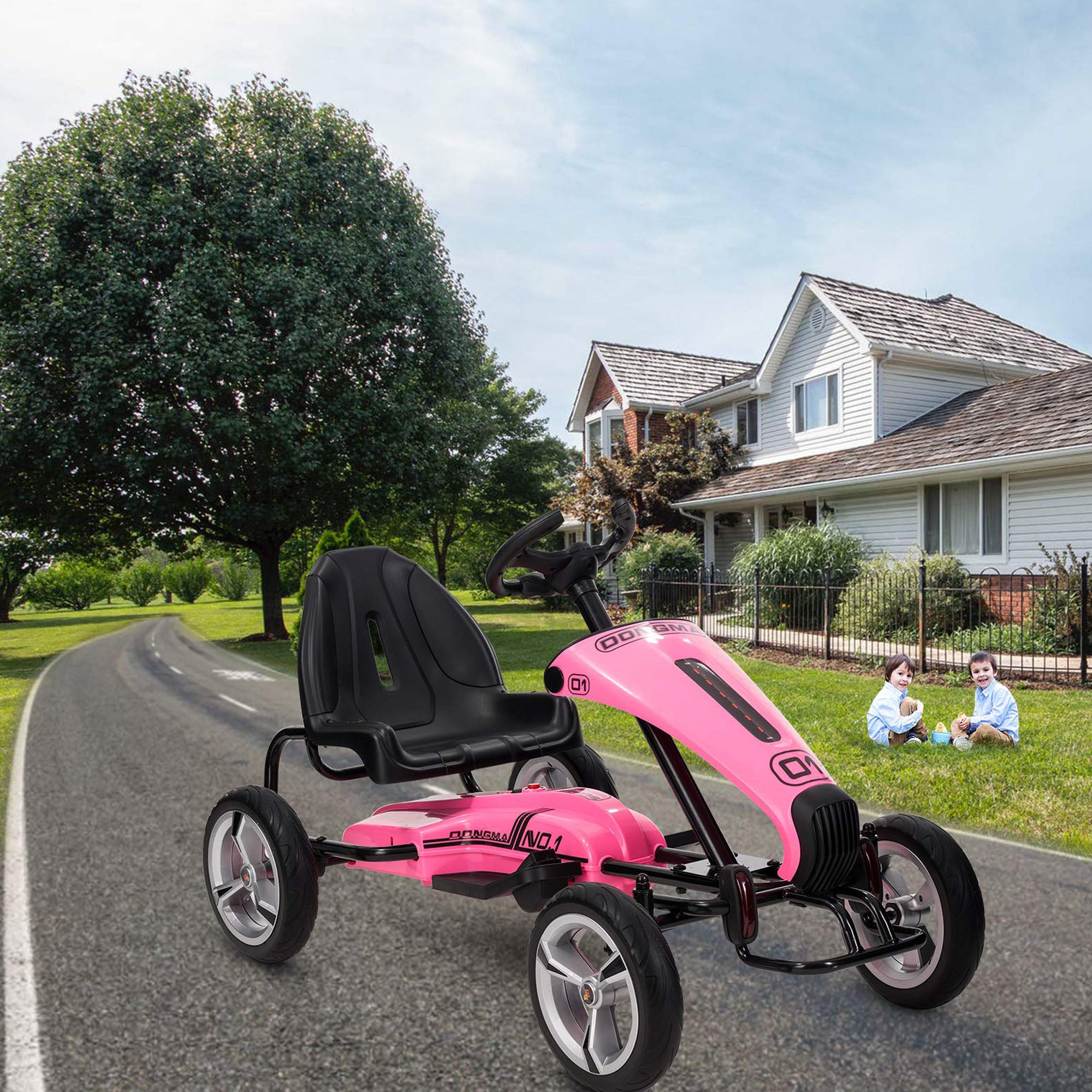Pedal Go Kart For Kids DMD-308 Pink - Derakbikes